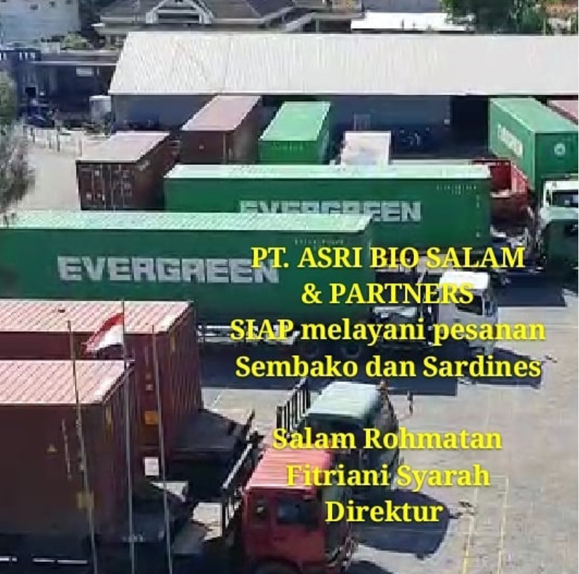 Materi visual perdagangan dan distribusi yang disediakan perusahaan